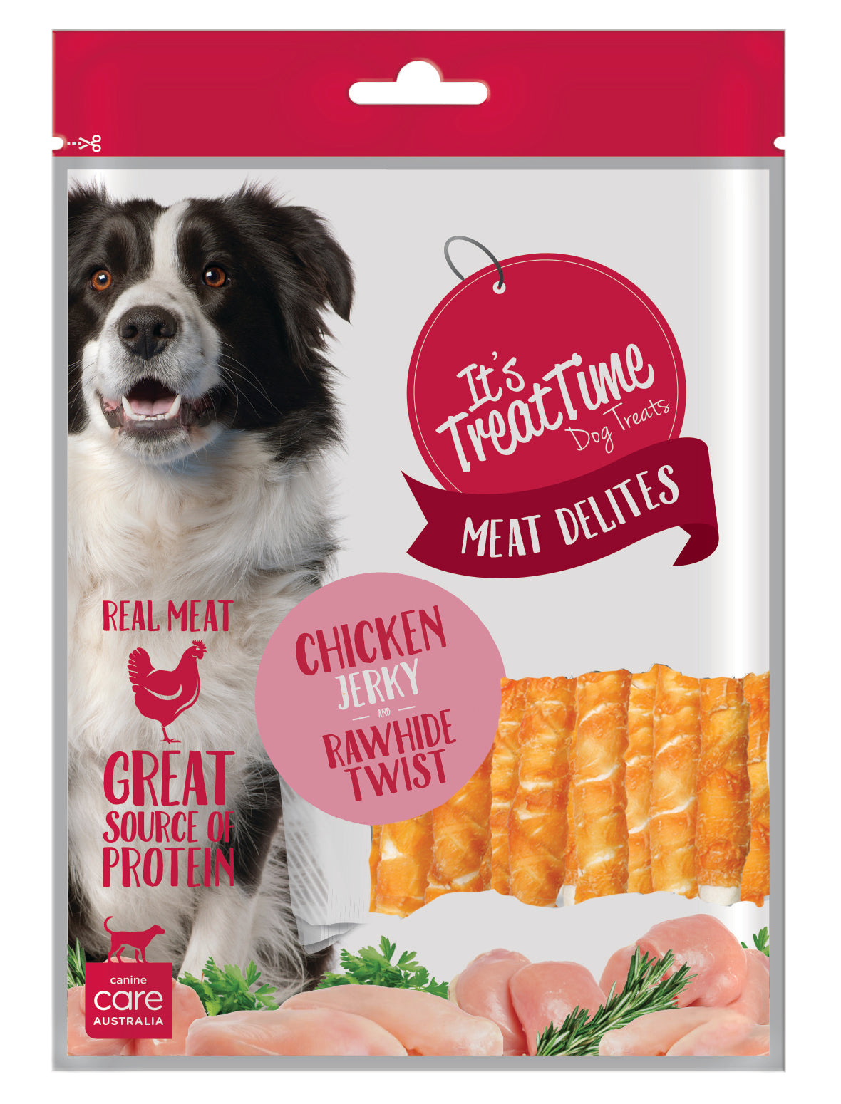 IT'S TREAT TIME CHICKEN RAWHIDE TWIST