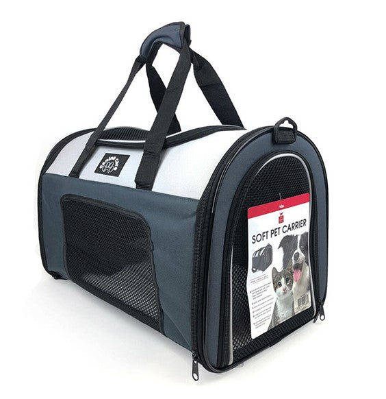 CANINE CARE SOFT PET CANVAS CARRIER WITH STRAP