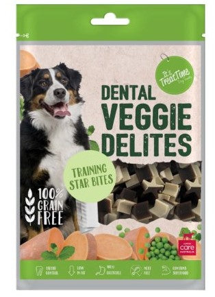 IT'S TREAT TIME DOG VEGGIE DELITES TRAINING STAR BITES 100G