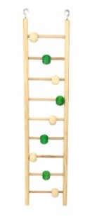 AVIAN CARE BIRD LADDER WOOD W/BEADS 9 STEP