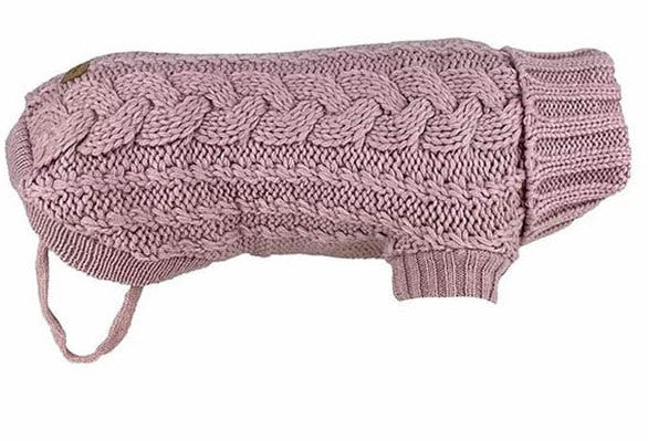 HUSKIMO DOG JUMPER FRENCHKNIT ROSE PINK 33CM