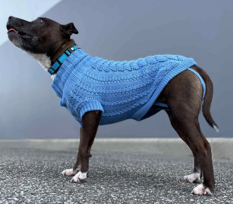 HUSKIMO DOG JUMPER FRENCHKNIT INDIGO BLUE 67CM