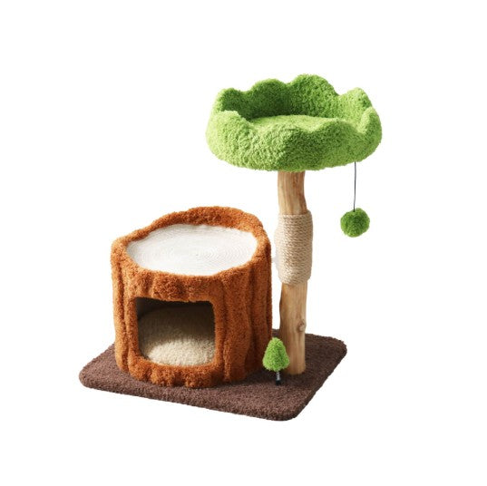 CATTITUDE CAT SCRATCH HIDEAWAY TREE