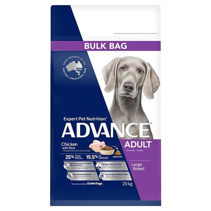 ADVANCE Adult Large Breed Dry Dog Food Chicken with Rice 20KG