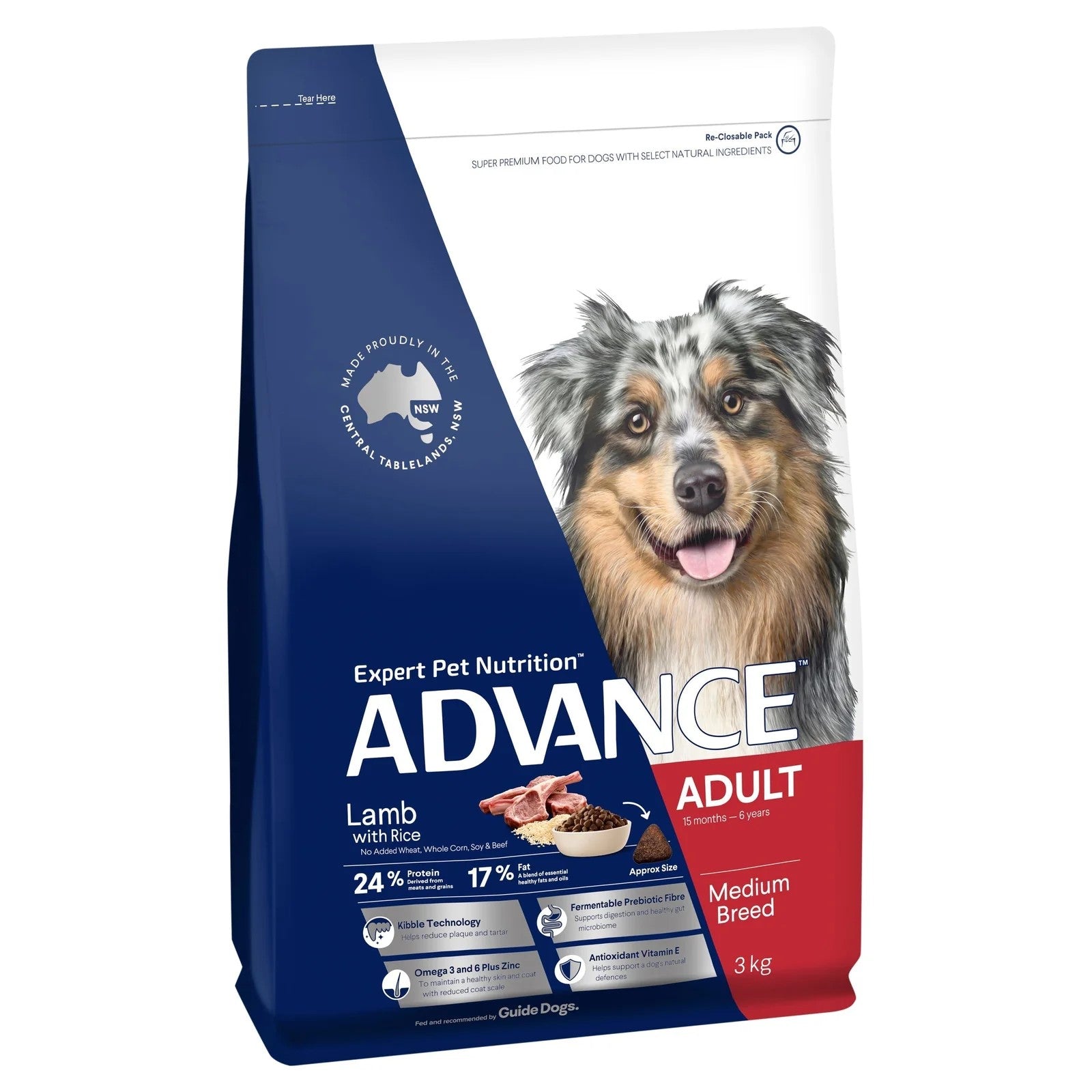 ADVANCE Adult Medium Breed Lamb with Rice 15KG