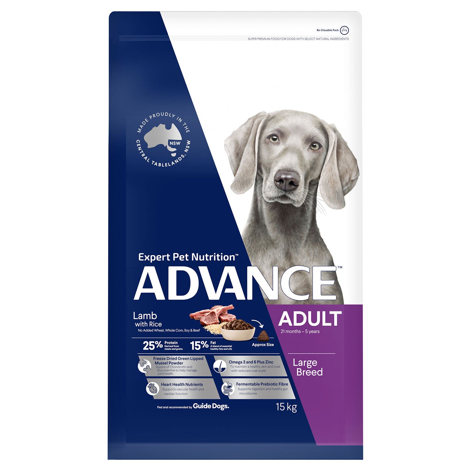 Advance Dog Large Breed Lamb & Rice 15kg