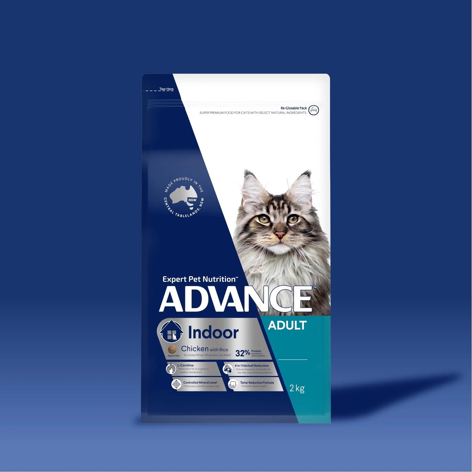 ADVANCE CAT INDOOR Adult Chicken w/ Rice 2KG