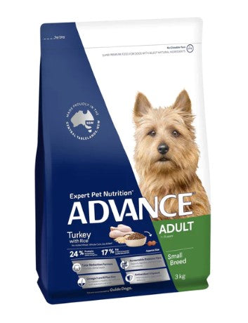 ADVANCE DOG ADULT SMALL BREED TURKEY W/ RICE 8Kg