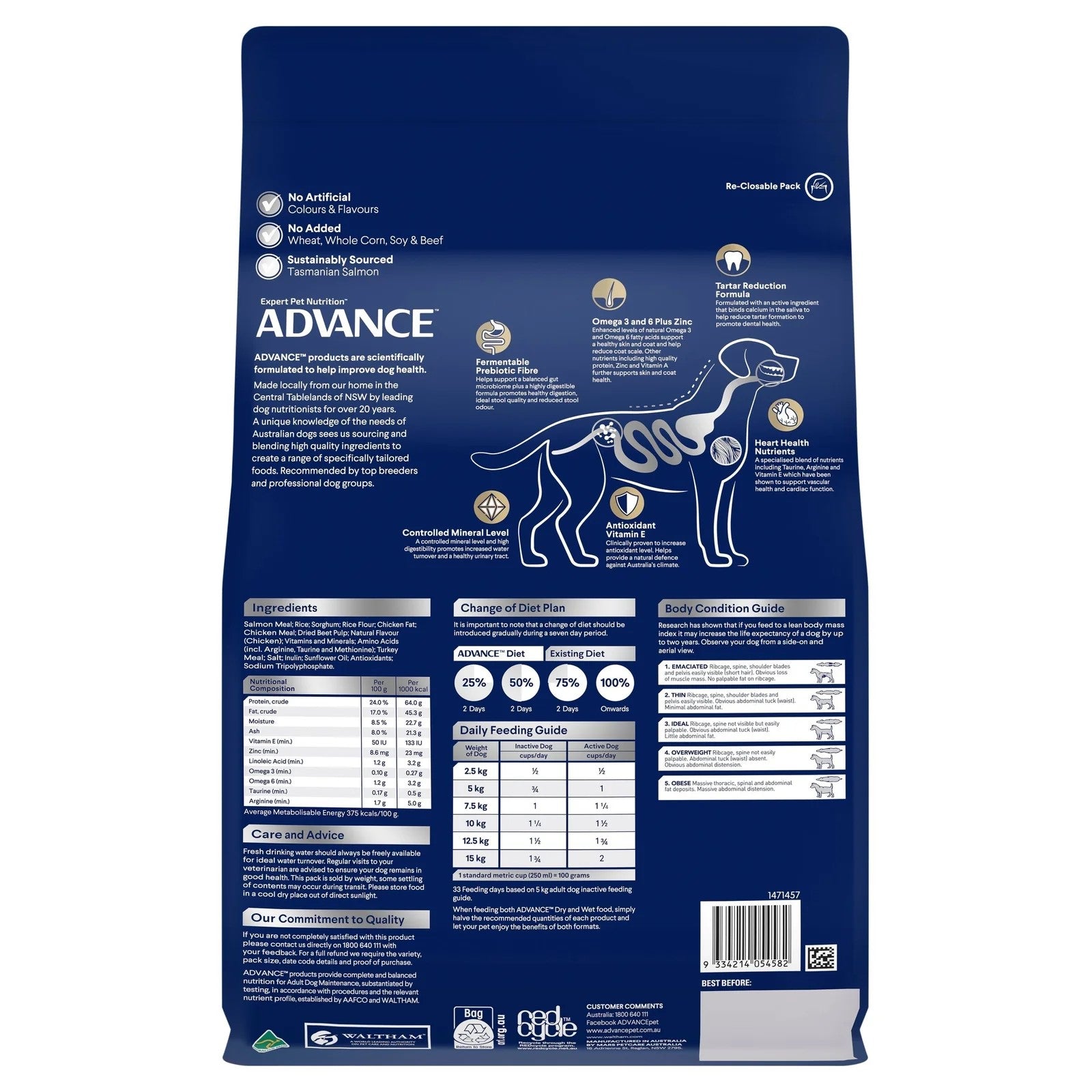 ADVANCE Oodles Adult Small Breed Salmon with Rice 2.5KG