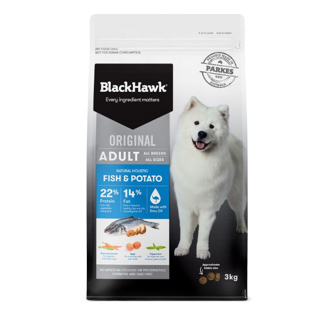 BLACK HAWK ADULT FISH & POTATO 10KG