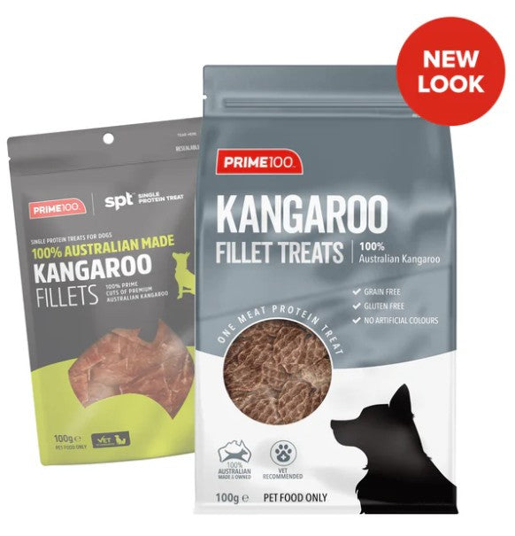 PRIME100 KANGAROO FILLET TREATS 100G