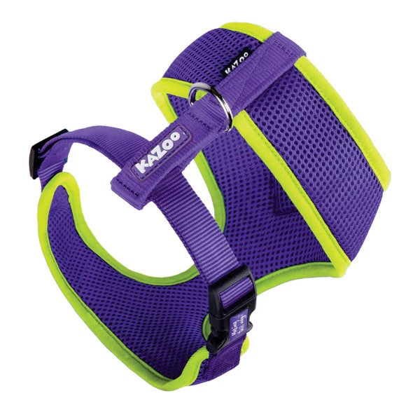 KAZOO ACTIVE SOFT HARNESS PURPLE/LIME