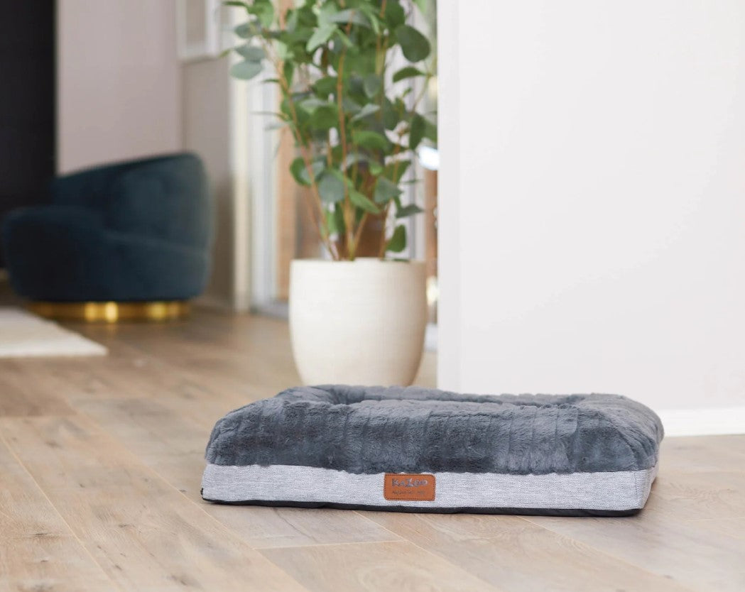 KAZOO Cloud Comfort Dog Bed - Charcoal & Grey