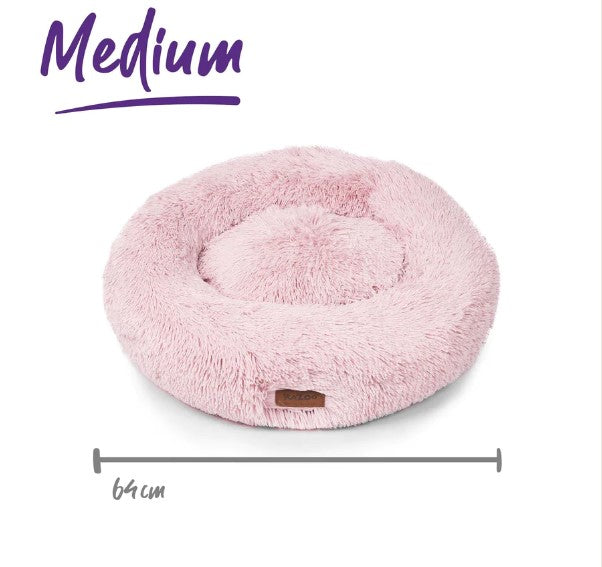 Kazoo Peacock Dog Bed - Rose - Medium