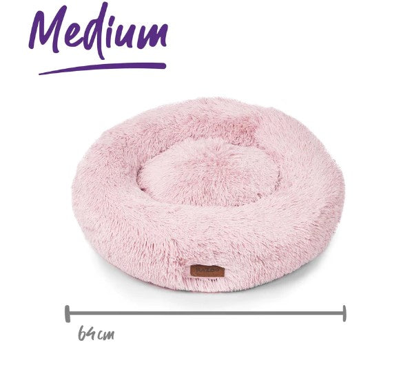 Kazoo Peacock Dog Bed - Rose - Medium