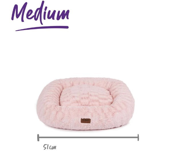 Kazoo Cat/Dog Loops Bed - Blush