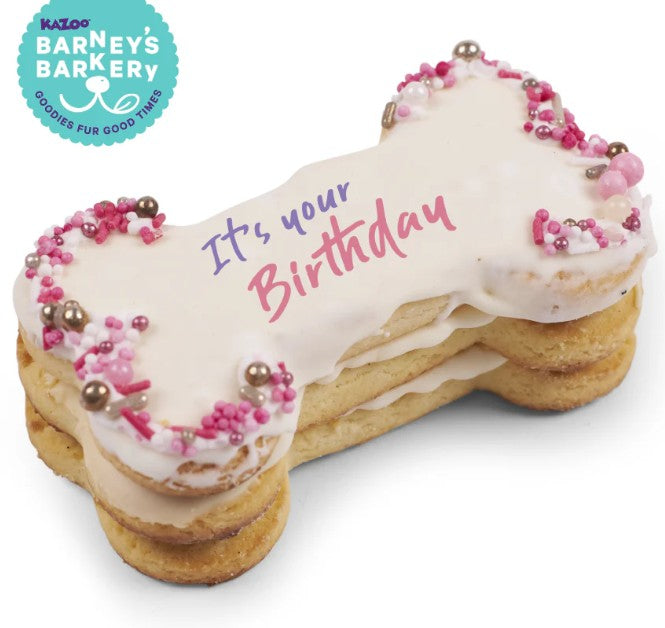 Kazoo Dog Birthday Bone Cake