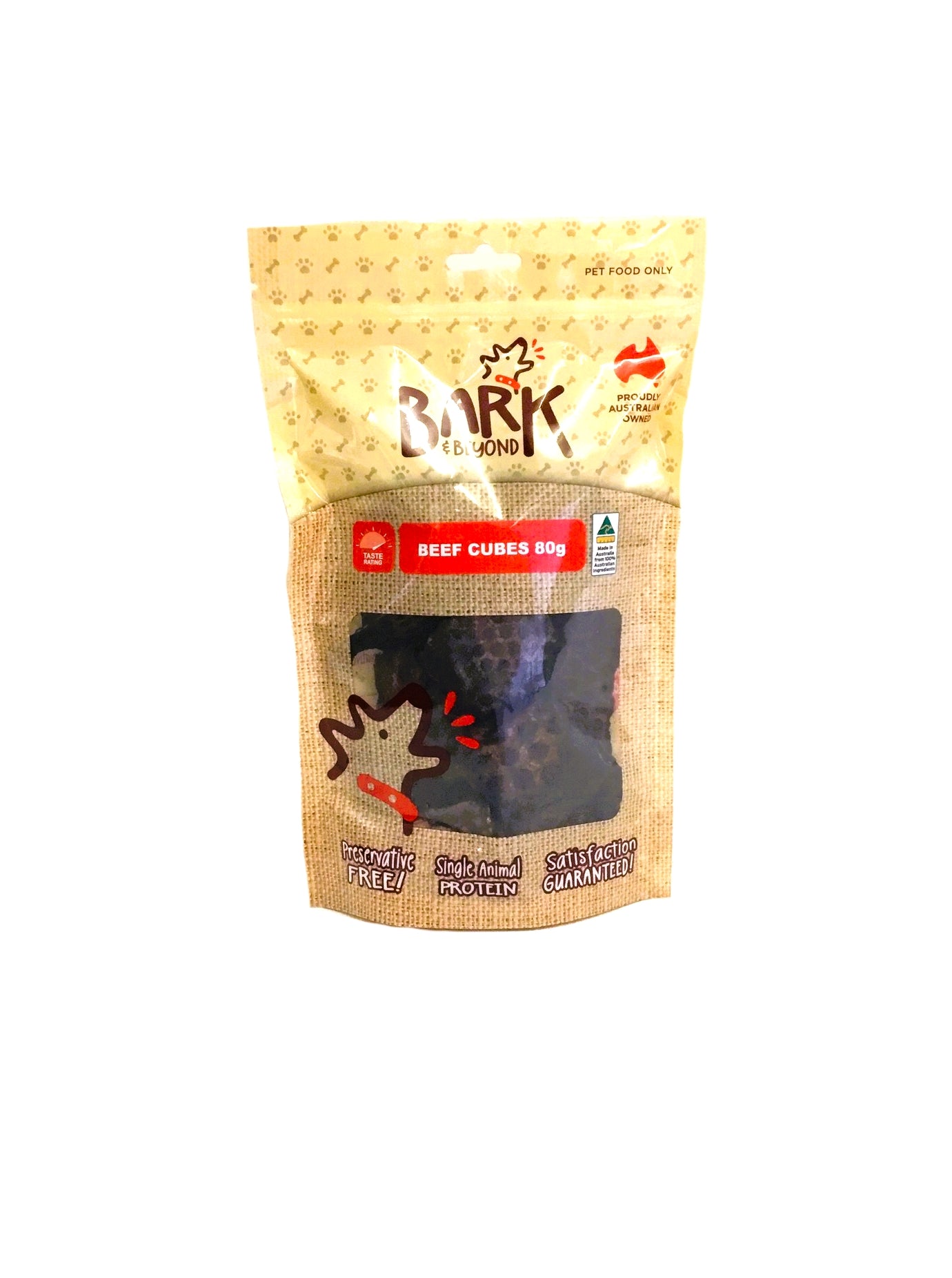 Bark & Beyond Beef Cubes 80g