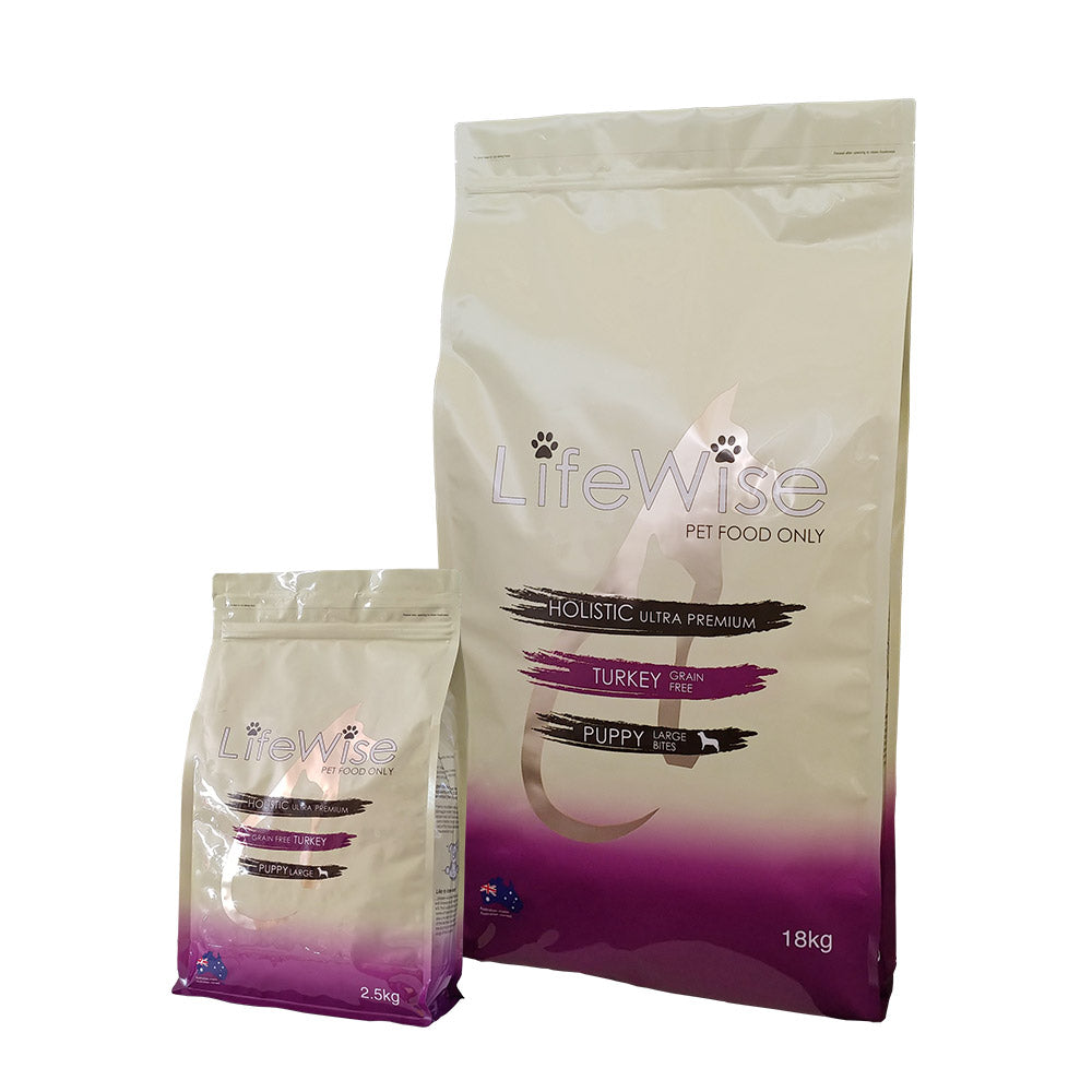 LIFEWISE DOG PUPPY GRAIN FREE TURKEY AND VEG (LARGE BITES) 2.5KG