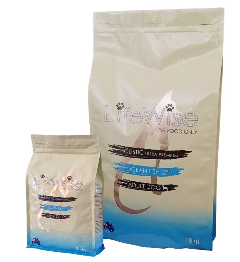 LIFEWISE DOG OCEAN FISH WITH RICE AND VEGETABLES LARGE BITES