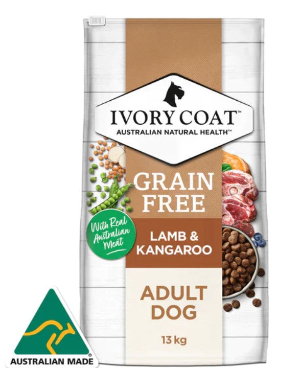 IVORY COAT DOG LAMB & KANGAROO 13KG