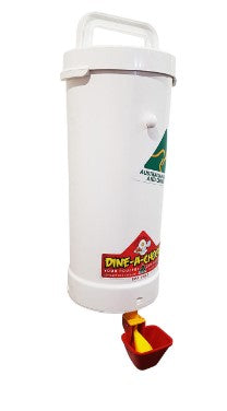 DINE A CHOOK 2 LTR DRINKER- ONE LUBING CUP- INCLUDES BRACKETS