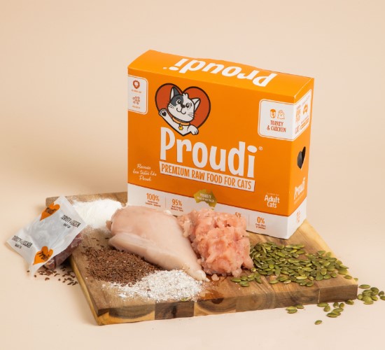 PROUDI PREMIUM RAW CAT FOOD TURKEY & CHICKEN 1.08KG