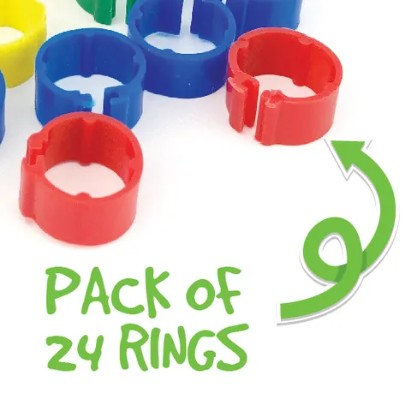 Poultry Leg Rings 16mm - Mixed (24)