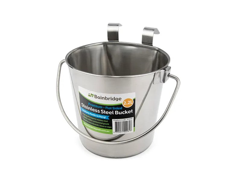 FLAT SIDED STAINLESS BUCKETS 2L