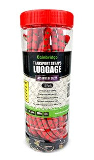 BAINBRIDGE TRANSPORT STRAPS ASSORTED SIZES 12 PACK