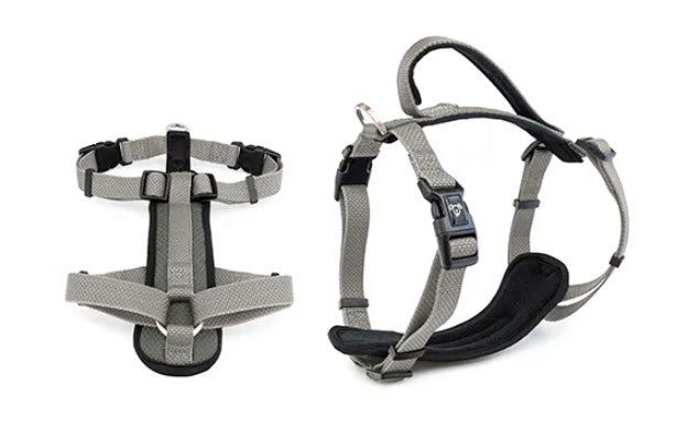 Premium Sport Dog Harness with Safety Handle - S - SILVER