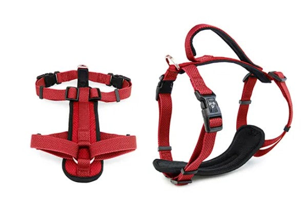 Premium Sport Dog Harness with Safety Handle - Red