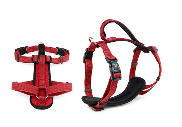 Premium Sport Dog Harness with Safety Handle - Red