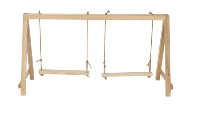 CHICKEN PLAYGROUND WOODEN SWING -DOUBLE