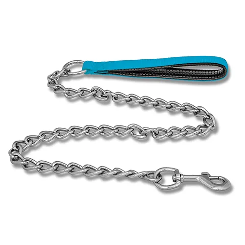 CHAIN DOG LEAD – WITH PADDED HANDLE