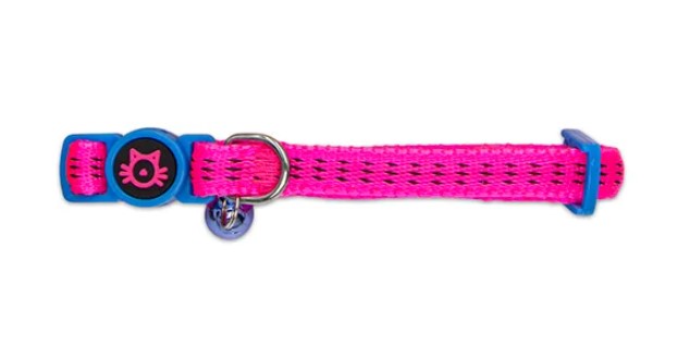 PADDED CAT COLLAR SAFETY BUCKLE PINK