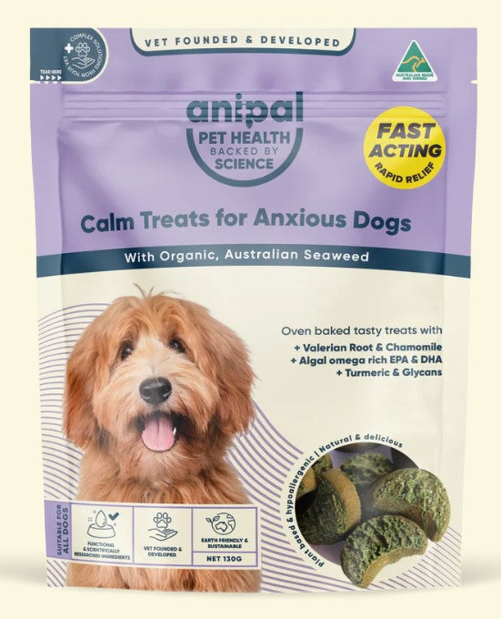 ANIPAL CALM TREATS FOR ANXIOUS DOGS 130G